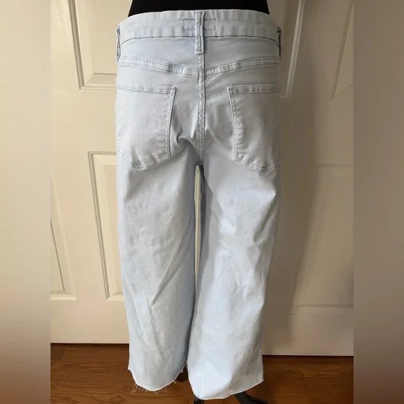 Kut from the Kloth Light Blue Meg Fab Ab Wide Leg Jeans 10 - Picture 2 of 4